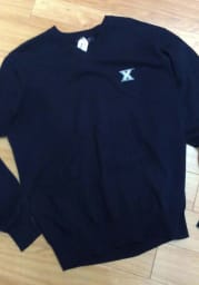 Xavier Musketeers Mens Navy Blue Fashion Long Sleeve Sweater
