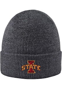 LogoFit Iowa State Cyclones Charcoal Northpole Cuffed Mens Knit Hat
