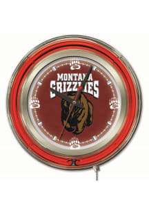 Montana Grizzlies Double Neon Wall Clock