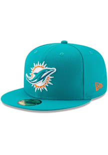 New Era Miami Dolphins Mens Teal Basic 59FIFTY Fitted Hat