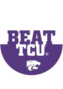 Purple K-State Wildcats BEAT TCU 3&quot; Button