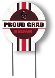 Brown Bears KH Sports Fan 20x20 Circle Yard Sign with Stakes Proud Grad Yard Sign - White