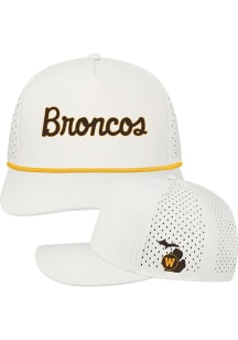 Western Michigan Broncos White Cut Above Adjustable Adjustable Hat