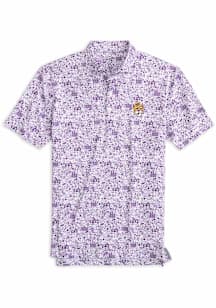 Johnnie O LSU Tigers Mens Purple Tailgater Vault Sailor Tiger Short Sleeve Fashion Polo