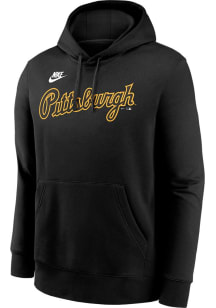 Nike Pittsburgh Pirates Mens Black City Connect Script Long Sleeve Hoodie