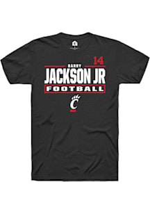 Barry Jackson Jr Cincinnati Bearcats Black NIL Stacked Box Short Sleeve Player T Shirt