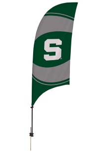 Green Michigan State Spartans 7.5 Foot Spike Base Tall Team Flag