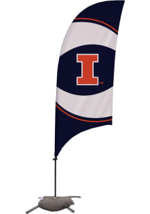Illinois Fighting Illini 7.5 Foot Cross Base Tall Team Flag