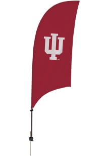 Red Indiana Hoosiers 7.5 Foot Spike Base Tall Team Flag