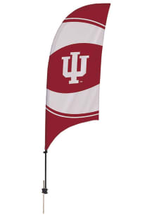 Red Indiana Hoosiers 7.5 Foot Spike Base Tall Team Flag