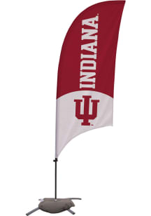Red Indiana Hoosiers 7.5 Foot Cross Base Tall Team Flag