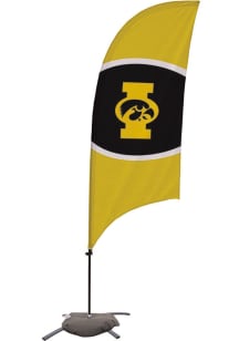 Gold Iowa Hawkeyes 7.5 Foot Cross Base Tall Team Flag