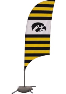 Gold Iowa Hawkeyes 7.5 Foot Cross Base Tall Team Flag