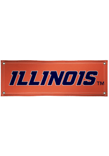 Orange Illinois Fighting Illini 2x6 Vinyl Banner