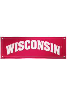 Red Wisconsin Badgers 2x6 Vinyl Banner