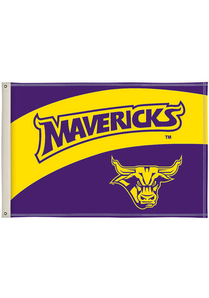 Minnesota State Mavericks 2x3 Black Silk Screen Grommet Flag