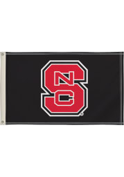 NC State Wolfpack 3x5 Black Silk Screen Grommet Flag