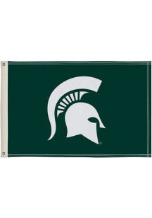 Green Michigan State Spartans 2x3 Logo Silk Screen Grommet Flag