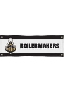 White Purdue Boilermakers 2x6 Vinyl Banner