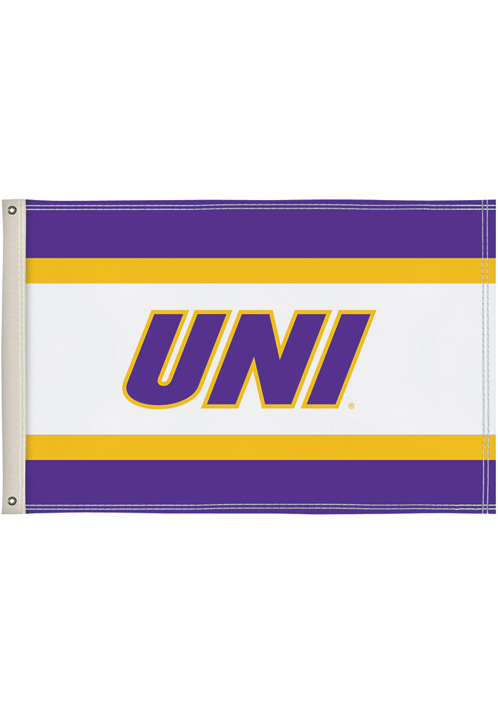Northern Iowa Panthers 2x3 White Silk Screen Grommet Flag