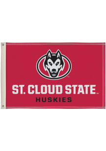 St Cloud State Huskies 2x3 Red Silk Screen Grommet Flag