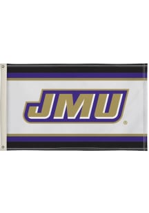 James Madison Dukes 3x5 White Silk Screen Grommet Flag