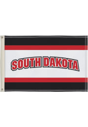 South Dakota Coyotes 2x3 White Silk Screen Grommet Flag