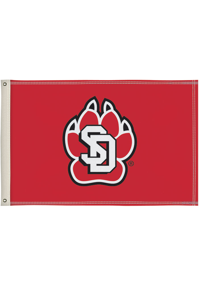 South Dakota Coyotes 2x3 Black Silk Screen Grommet Flag