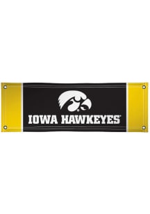 Black Iowa Hawkeyes 2x6 Vinyl Banner