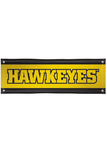 Gold Iowa Hawkeyes 2x6 Vinyl Banner