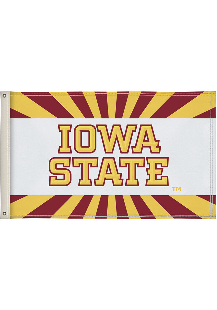 Iowa State Cyclones 3x5 Maroon Silk Screen Grommet Flag