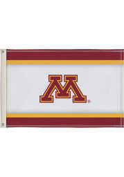 Minnesota Golden Gophers 2x3 White Silk Screen Grommet Flag