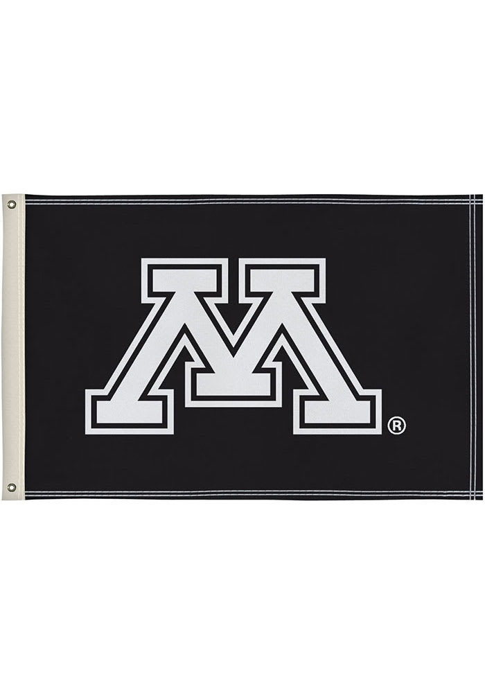 Minnesota Golden Gophers 2x3 Black Silk Screen Grommet Flag