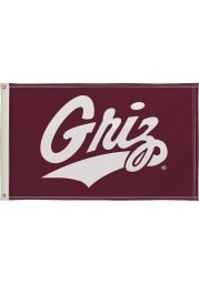 Montana Grizzlies 3x5 Maroon Silk Screen Grommet Flag