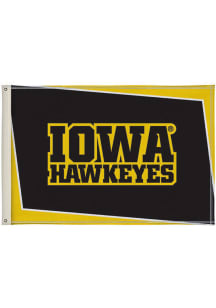 Iowa Hawkeyes 2x3 Black Silk Screen Grommet Flag