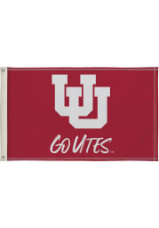 Utah Utes 3x5 White Silk Screen Grommet Flag