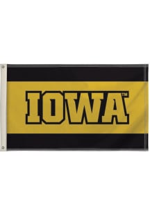 Iowa Hawkeyes 3x5 Gold Silk Screen Grommet Flag