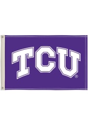 TCU Horned Frogs 2x3 Purple Silk Screen Grommet Flag