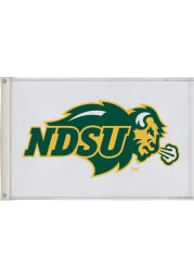 North Dakota State Bison 2x3 White Silk Screen Grommet Flag