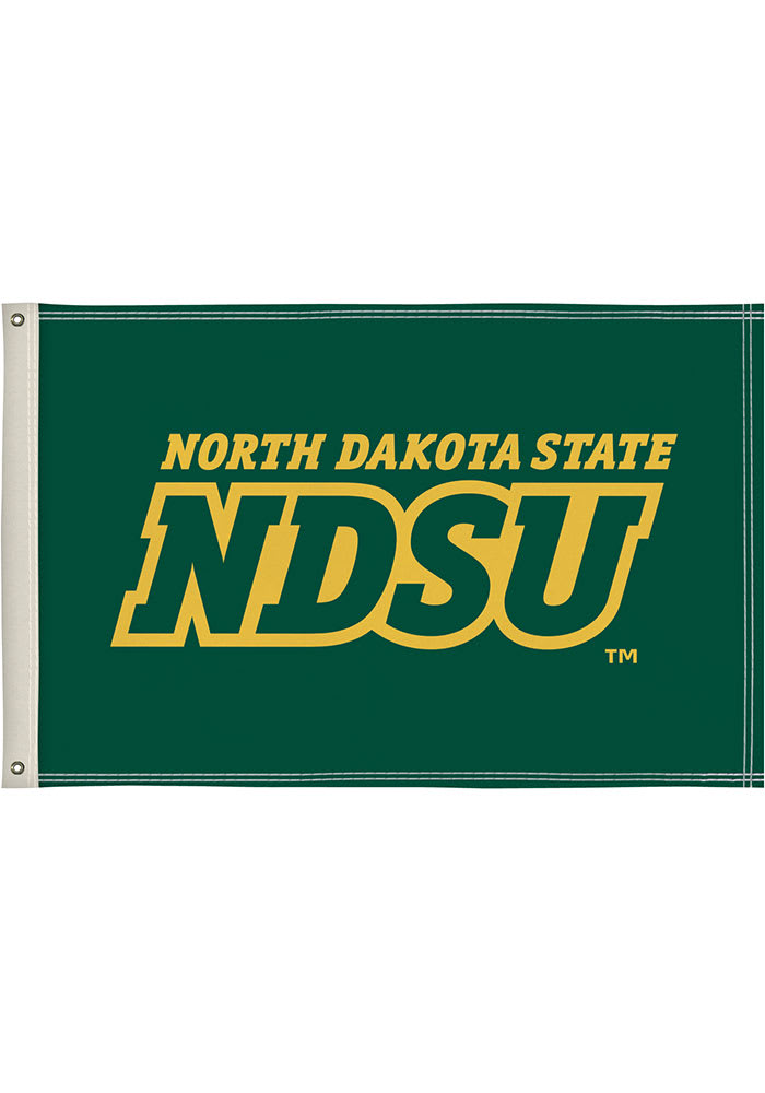 North Dakota State Bison 2x3 Green Silk Screen Grommet Flag