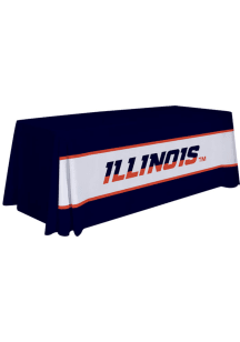 Navy Blue Illinois Fighting Illini 6 Ft Fabric Tablecloth