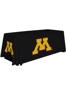 Black Minnesota Golden Gophers 6 Ft Fabric Tablecloth