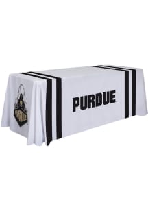 White Purdue Boilermakers 6 Ft Fabric Tablecloth