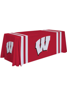 Red Wisconsin Badgers 6 Ft Fabric Tablecloth