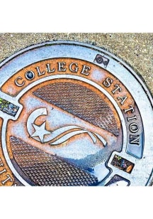 College Station 4x4 in metal Magnet