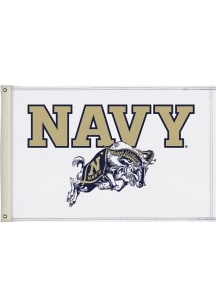 Navy Midshipmen 2x3 White Silk Screen Grommet Flag