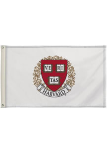 Harvard Crimson 3x5 Silk Screen Grommet Flag - White