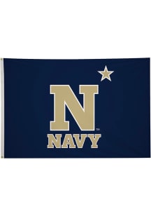 Navy Midshipmen 4x6 White Silk Screen Grommet Flag