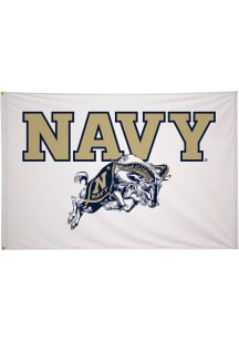 Navy Midshipmen 4x6 Navy Blue Silk Screen Grommet Flag