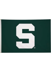 Michigan State Spartans S Logo 5x8 Green Silk Screen Grommet Flag